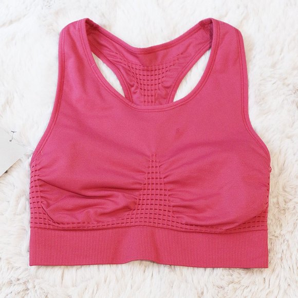 NEW Sweaty Betty Tayberry Pink Stamina Seamless Workout Sports Bra $40 Medium M - Picture 2 of 8